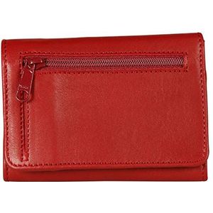 Clairefontaine 410071C - portemonnee van echt hoogwaardig leer, 11,5 x 2 x 8 cm, rood