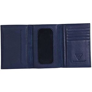 Clairefontaine 410085C Papierhouder, portemonnee van echt lamsleer, blauw
