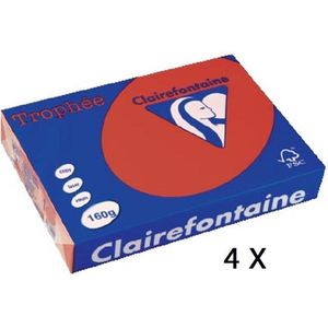 Clairefontaine gekleurd papier kersenrood 160 grams A4 (250 vel)