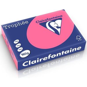 Clairefontaine - Gekleurd Papier - Fuchsia - 160 g/m² - 250 Vellen