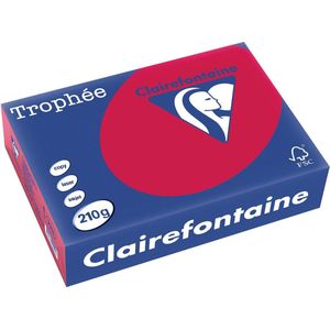 Clairefontaine - Gekleurd Papier - Kersenrood - 210 Grams - 250 Vel