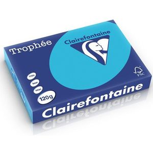 Clairefontaine gekleurd papier koningsblauw 120 grams A4 (250 vel)