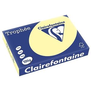 Clairefontaine - Gekleurd Papier - Geel - 120 g/m² - A4 - 250 Vellen