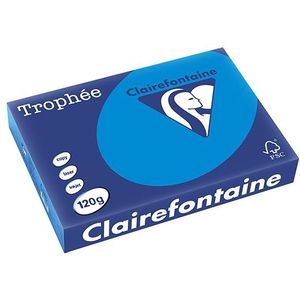 Clairefontaine gekleurd papier caribbean blauw 120 g/m² A4 (250 vellen)