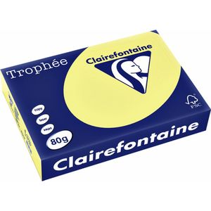 Clairefontaine gekleurd papier citroengeel 80 grams A4 (500 vel)