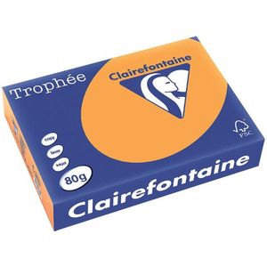 Clairefontaine - Gekleurd Papier - Oranje - 80 g/m² - 500 Vellen