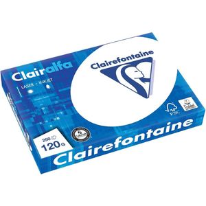 Kopieerpapier clairefontaine clairalfa a4 120gr wt | Pak a 250 vel | 5 stuks