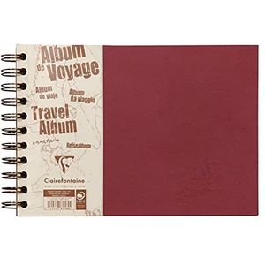 5 x Clairefontaine Reisealbum A5 Agebag liniert/blanko 40+40 Blatt rot
