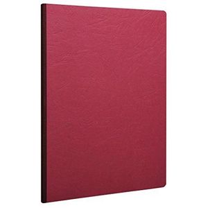 5 x Clairefontaine Notizbuch A4 AgeBag Leinenoptik blanko 96 Blatt rot