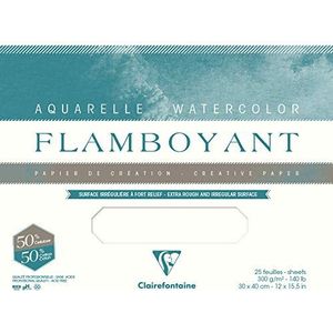 Clairefontaine Flamingo Aquarelbladen, 300 g, 56 x 76 cm, 3 vellen