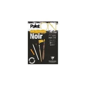Paint-On Pad A5 250gramm 20 Blatt schwarzes Papier, Multitechnik, oben geklebt
