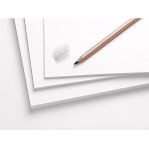 Clairefontaine 975386C Graffic, verpakking met 6 vellen schuimkarton, DIN A4, 21 x 29,7 cm, 3 mm, ideaal voor knutselactiviteit en modelbouw, wit, 1 stuks