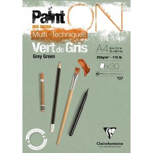 Painton Mixmedia - Blok - 250 gr - 30 Blad - Grijs Groen | 3329689757058 | Verf