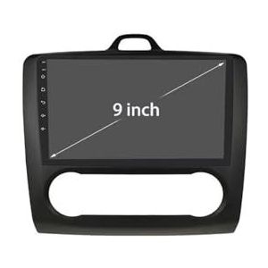 GEUXE 9 ""2 Din 4G + WiFi Autoradio Fit for Ford Focus Exi AT 2004-2011 multimedia Speler Android 12 GPS Navigatie Head Unit 2din Autoradio (Color : HC2-CP Black)