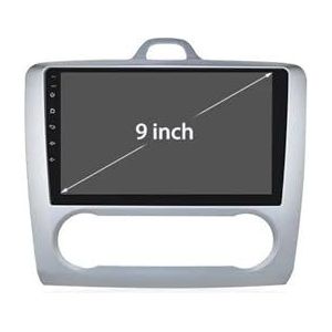 GEUXE 9 ""2 Din 4G + WiFi Autoradio Fit for Ford Focus Exi AT 2004-2011 multimedia Speler Android 12 GPS Navigatie Head Unit 2din Autoradio (Color : S8 Silver)