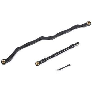 MANGRY 1/10 RBX10 Vooras Steering Link Links Linkage for RC Axiale RBX10 Ryft Rock Bouncer Auto Onderdelen (Color : Black)