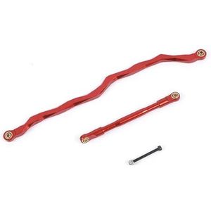 MANGRY 1/10 RBX10 Vooras Steering Link Links Linkage for RC Axiale RBX10 Ryft Rock Bouncer Auto Onderdelen (Color : Red)