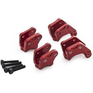 MANGRY 1/10 Chassis Suspension Links Achter Trailing Arm 12MM Hex Remschijf 17T Pinion Gear for Axiale RBX10 Ryft rock Bouncer Deel (Color : Mount-Red)