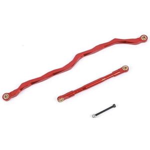 MANGRY 1/10 Vooras Steering Link Links Linkage for RC Axiale RBX10 Ryft Rock Bouncer Auto Onderdelen (Color : Red)