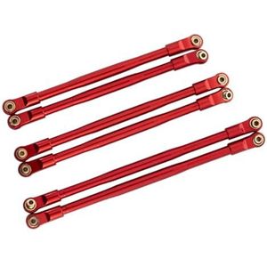 MANGRY Chassis Suspension Links Achter Trailing Arm 12MM Hex Remschijf 17T Pinion Gear for 1/10 Axiale RBX10 Ryft rock Bouncer Deel (Color : Links-Red)