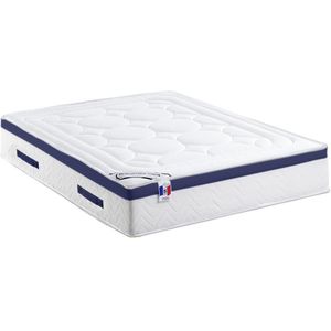 Vente-unique Hybride matras 180x200cm met pocketveren en vormgeheugen dikte 30cm Blauw - MARQUIS van DREAMEA
