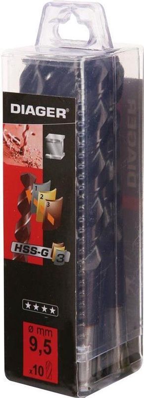 Diager - G3-Boren - HSS Staal - 1 mm - 10 Stuks