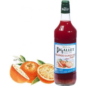 Bigallet Bloedsinaasappel 'collection pulpés' suikervrije siroop - 1 liter