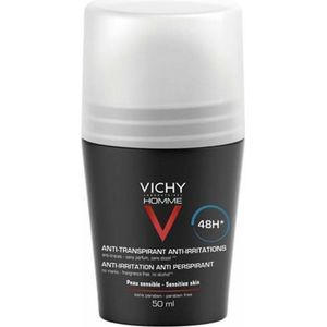 Vichy Homme Men's Deodorant for Sensitive Skin Roll-On 50ml