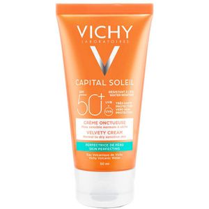 Vichy Capital Soleil SPF50+ Fluweelachtige Zonnecrème Normale tot Droge Huid - Gelaat 50ml