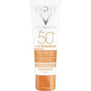 Vichy Capital Soleil toniserende verzorging tegen pigmentvlekken 3 in 1 SPF 50+ Tinted 50 ml