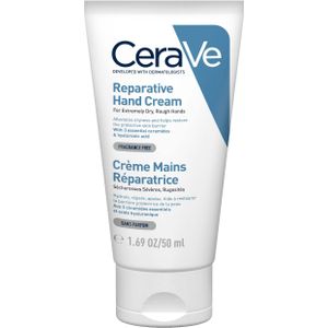 CeraVe Reparatieve handcrème, 50 ml, handcrème voor droge en ruwe handen, met glycerine en 3 essentiële ceramiden