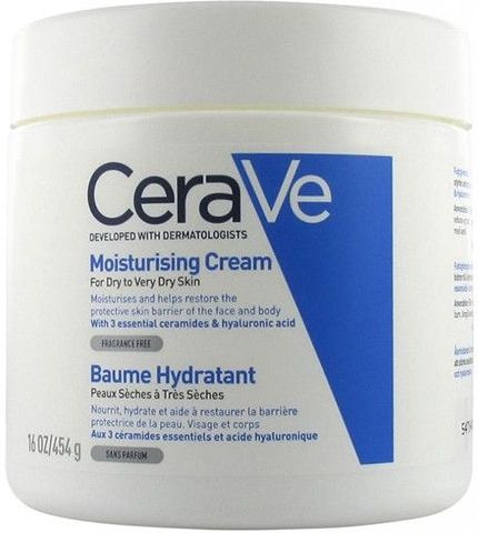 Cerave - Hydraterende Crème - 454g - Geurvrij - Voor Alle Huidtypen