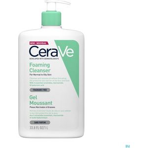 CeraVe Schuimende Reinigingsgel - voor normale tot vette huid - 1000ml