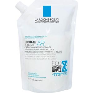 La Roche-Posay Lipikar Syndet AP+ reiniging - navulverpakking - Douchemiddel - voor een gevoelige en droge huid - 400ml