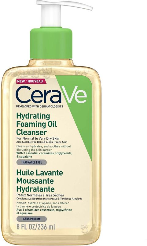 CeraVe Hydraterende Schuimende Reinigingsolie - Normale tot Zeer Droge Huid - 236ml