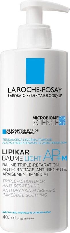 La Roche-Posay Lipikar Baume Light AP+M - Bodylotion - 400ML - Dermatologisch Getest - Parfumvrij