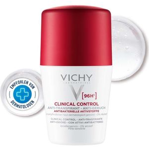 Vichy Deodorant Clinical Control 96U tegen overmatige transpiratie roller ook voor gevoelige huid