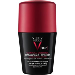 Vichy Homme Deodorant Clinical Control 96U 50ml tegen overmatige transpiratie - roller 50ml - ook voor een gevoelige huid