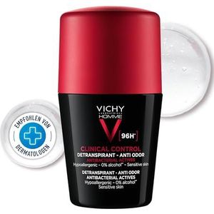 Vichy Homme Deodorant Clinical Control 96U tegen overmatige transpiratie roller ook voor een gevoelige huid