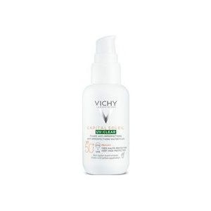 Vichy Capital Soleil UV Clear Anti-onzuiverheden zonnebrand voor het gezicht SPF50+ 40ml voor vette, onzuivere huid met neiging tot acne