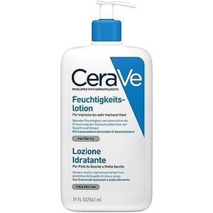 CeraVe Vochtinbrengende lotion voor lichaam en gezicht, voor droge tot zeer droge huid, met hyaluronzuur en 3 essentiële ceramiden, 1 x 562 ml