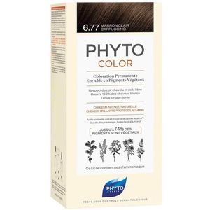 Phyto Phytocolor Permanent Color Haarverf 6.77 Marron Clair Cappuccino 1Pakket