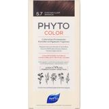 Phytocolor Permanente Haarkleuring 5.7 Chatain Clair Marron Intense en Natuurlijke Kleur