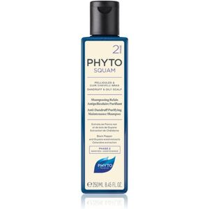 Phyto Phytosquam Anti-Dandruff Purifying Shampoo Dieptereinigende Shampoo voor Vette Hoofdhuid tegen Roos 250 ml