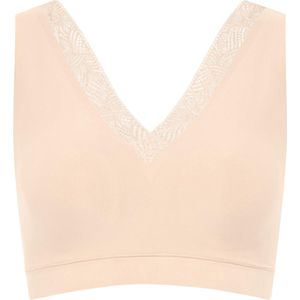 Bralette - Soft Stretch - Dames Naadloze Bh Top - Brede Bandjes - Huidkleur