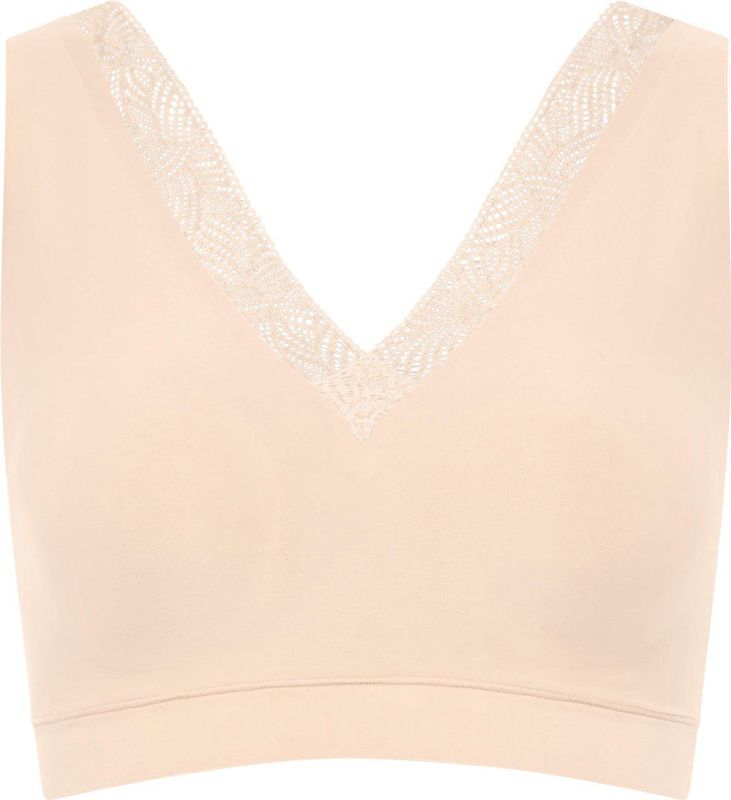 Bralette - Soft Stretch - Dames Naadloze Bh Top - Brede Bandjes - Huidkleur