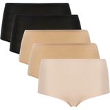 Chantelle - Naadloze Tailleslip - 5-Pack - Zwart - Katoen