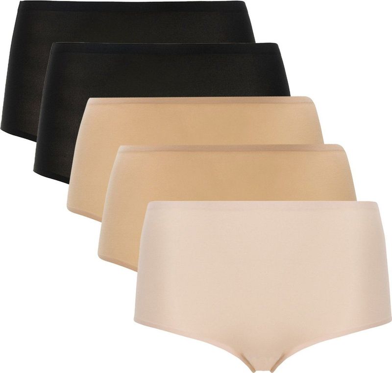 Chantelle - Naadloze Tailleslip - 5-Pack - Zwart - Katoen