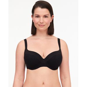 Chantelle - Norah - Beugel BH - Zwart - 72% Polyamide, 28% Elastaan, Voorgevormd, Verstelbare Schouderbandjes