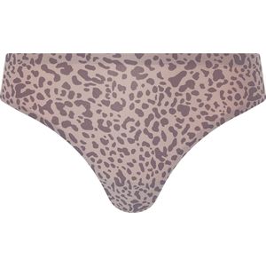 Chantelle SOFTSTRETCH, tanga, onzichtbaar ondergoed voor dames, eenheidsmaat van 36 tot 44 (EU), luipaard fonce, Eén Maat